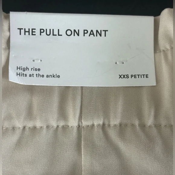 "NWT"Ann Tayor The Pull on Pant High Rise Ankle Beige Lyocell Sz.XXS Petite - Picture 5 of 12